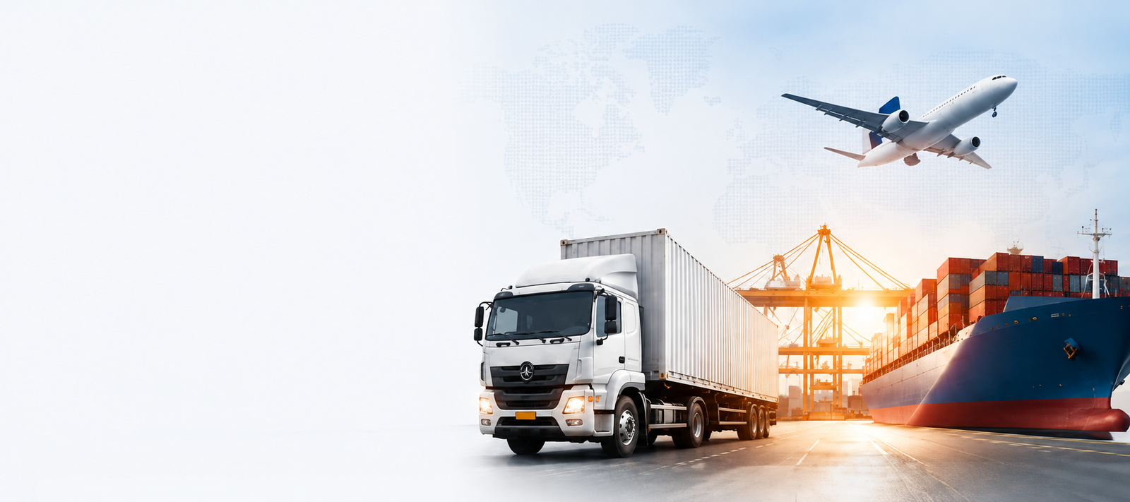 Logistics Truck and Ship